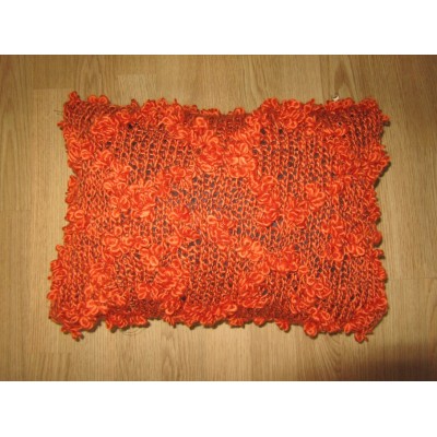 dekor jastuk pleteni neon narandžasta